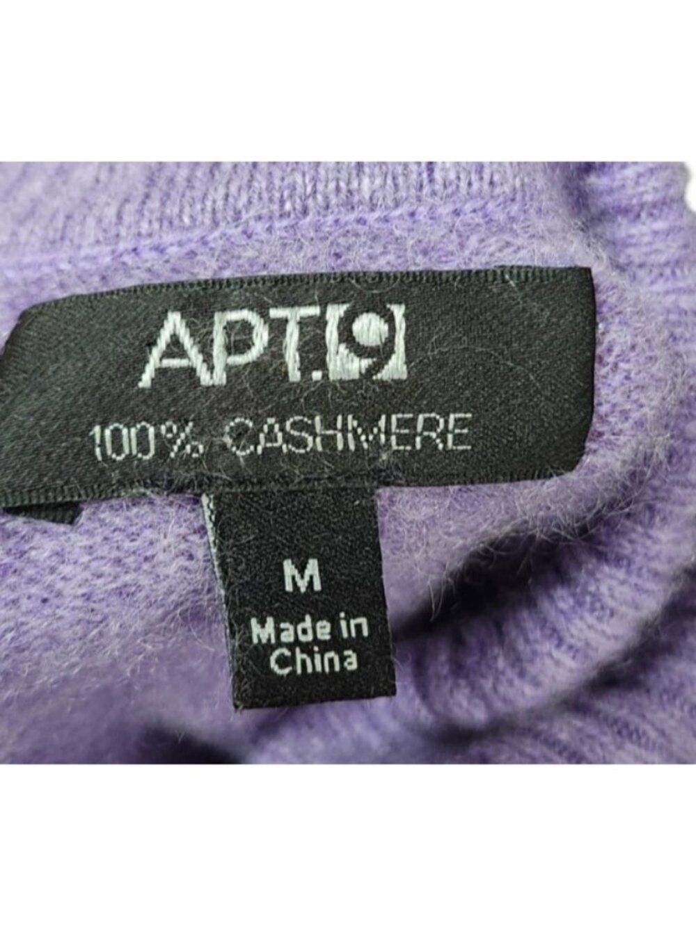 APT. 9 100% Cashmere Turtleneck Sweater Purple Women’s M Quiet Luxury - Picture 5 of 8